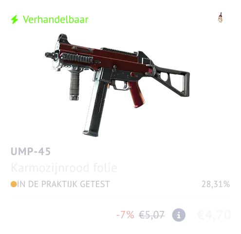 UMP-45 _ Crimson Foil_rood